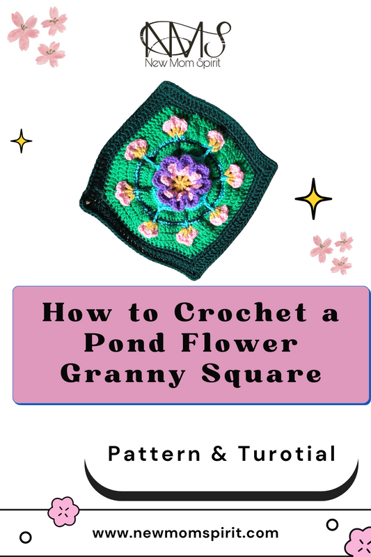 🧶🌸 3D Pond Granny Square: Crochet a Bloom of Beauty Today! | ¡Teje la Belleza del Estanque 3D Hoy! 🌸🧶