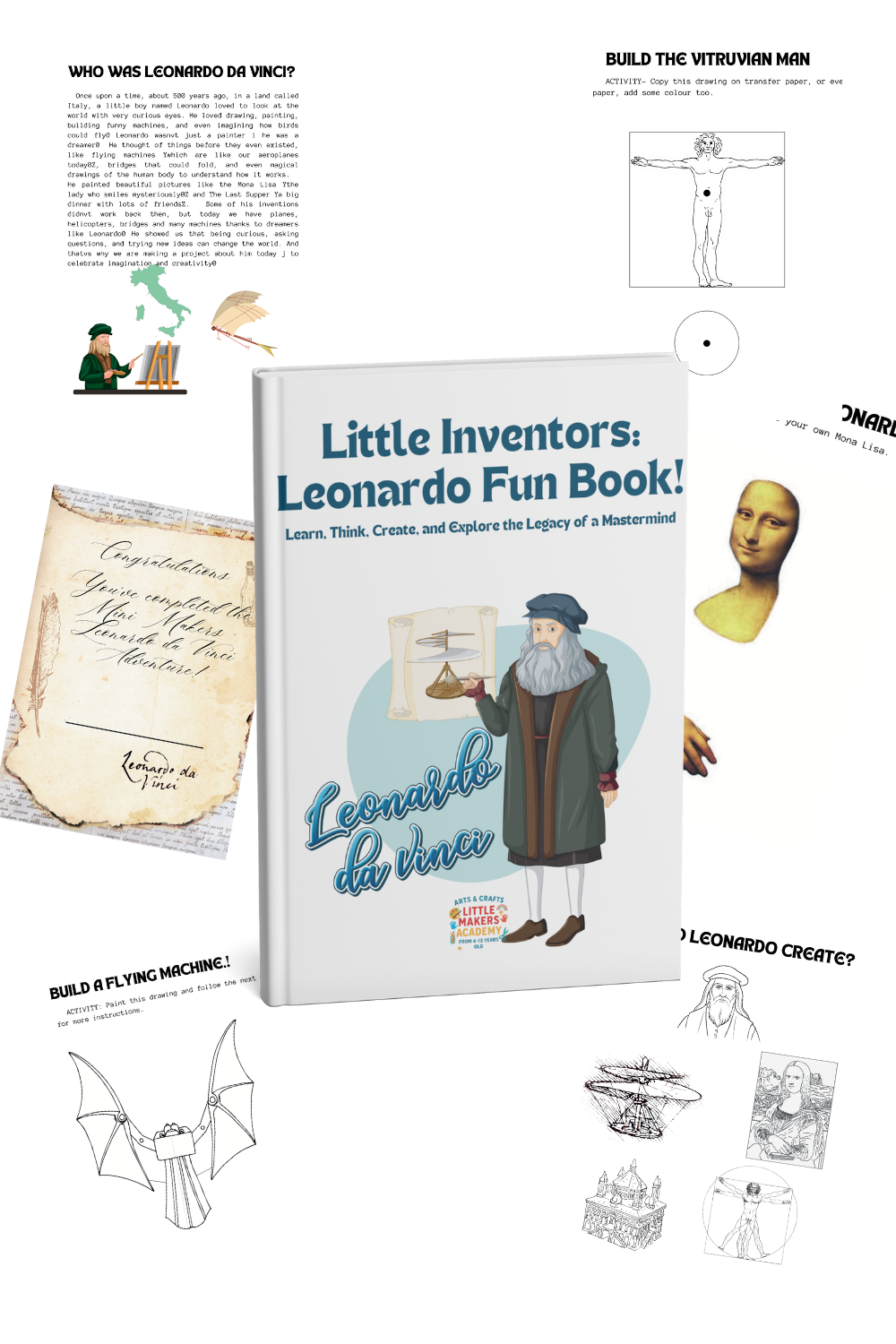 🖌️ Little Makers Leonardo da Vinci Fun Pack | 4–7 Years | Printable Art & Discovery Activities | Learn Through Play!