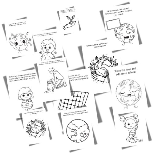 🌿 EARTH DAY Printable Activity Book for Kids (Ages 4–7) | 12 Pages of Eco-Fun! 🌎