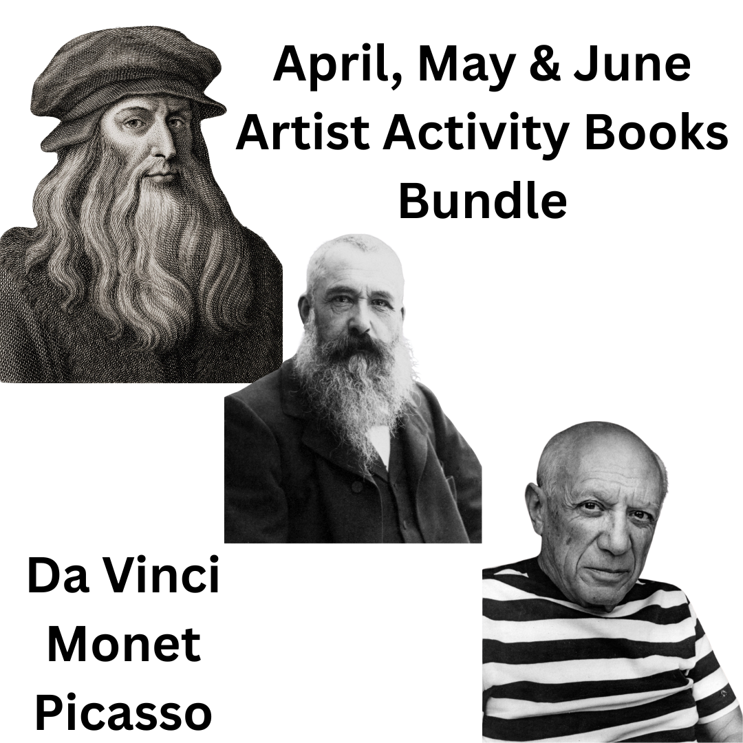 Famous Artists Printable Bundle – Learn About Leonardo, Claude, and Picasso!