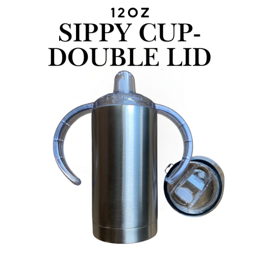 12oz Straight Shape Sippy with Two Lids