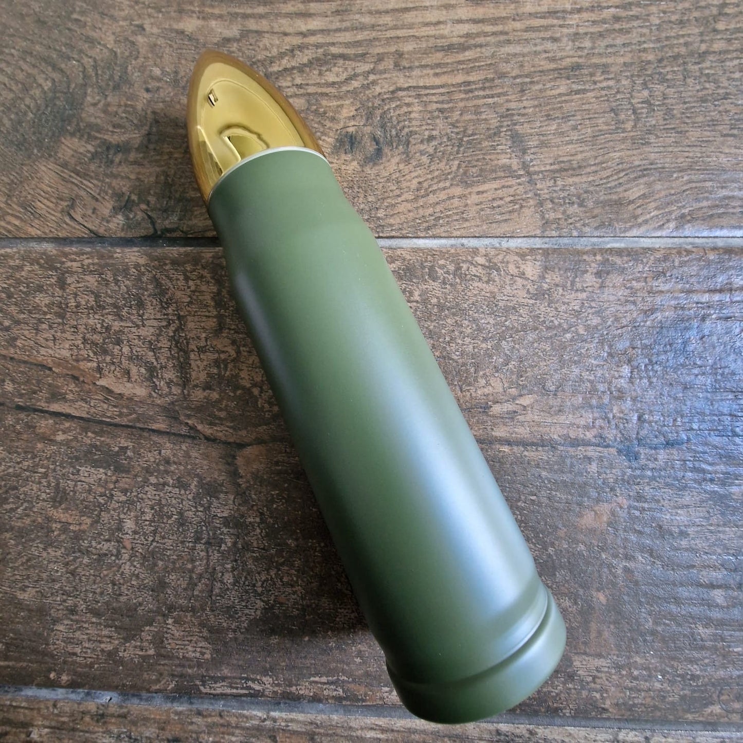 500ml Stainless Steel Vacuum Insulated Rocket Water Bottle | Bullet Flask | Military Green Tumbler