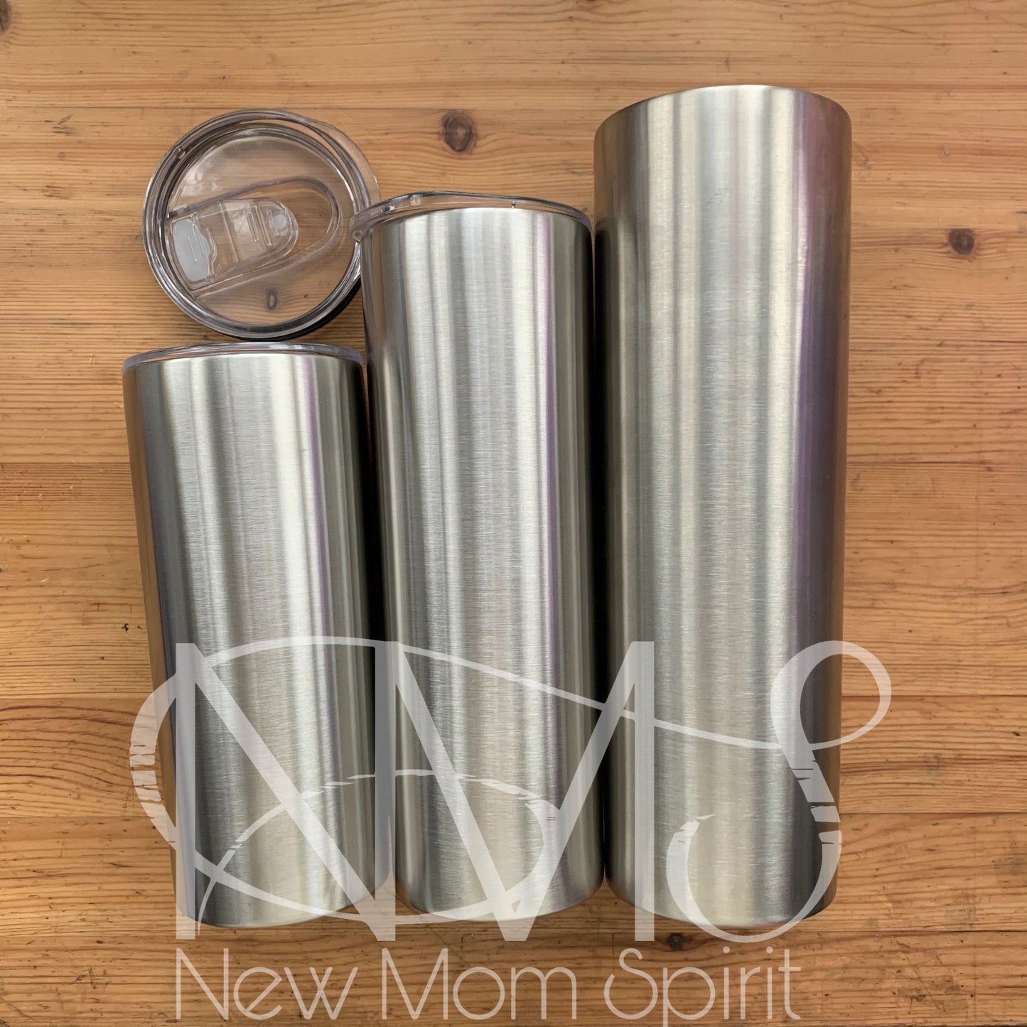 15oz, 20oz & 30oz Skinny Straight Stainless Steel Tumbler | Sublimation & Color Options | Double-Walled | Leak-Proof Lid | Plastic Straw