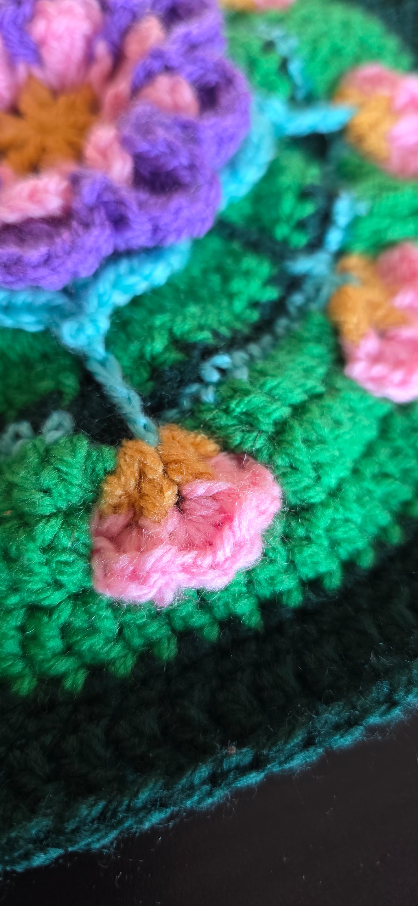 3D Pond Granny Square Crochet Pattern | Patrón de Ganchillo Cuadrado Estanque 3D