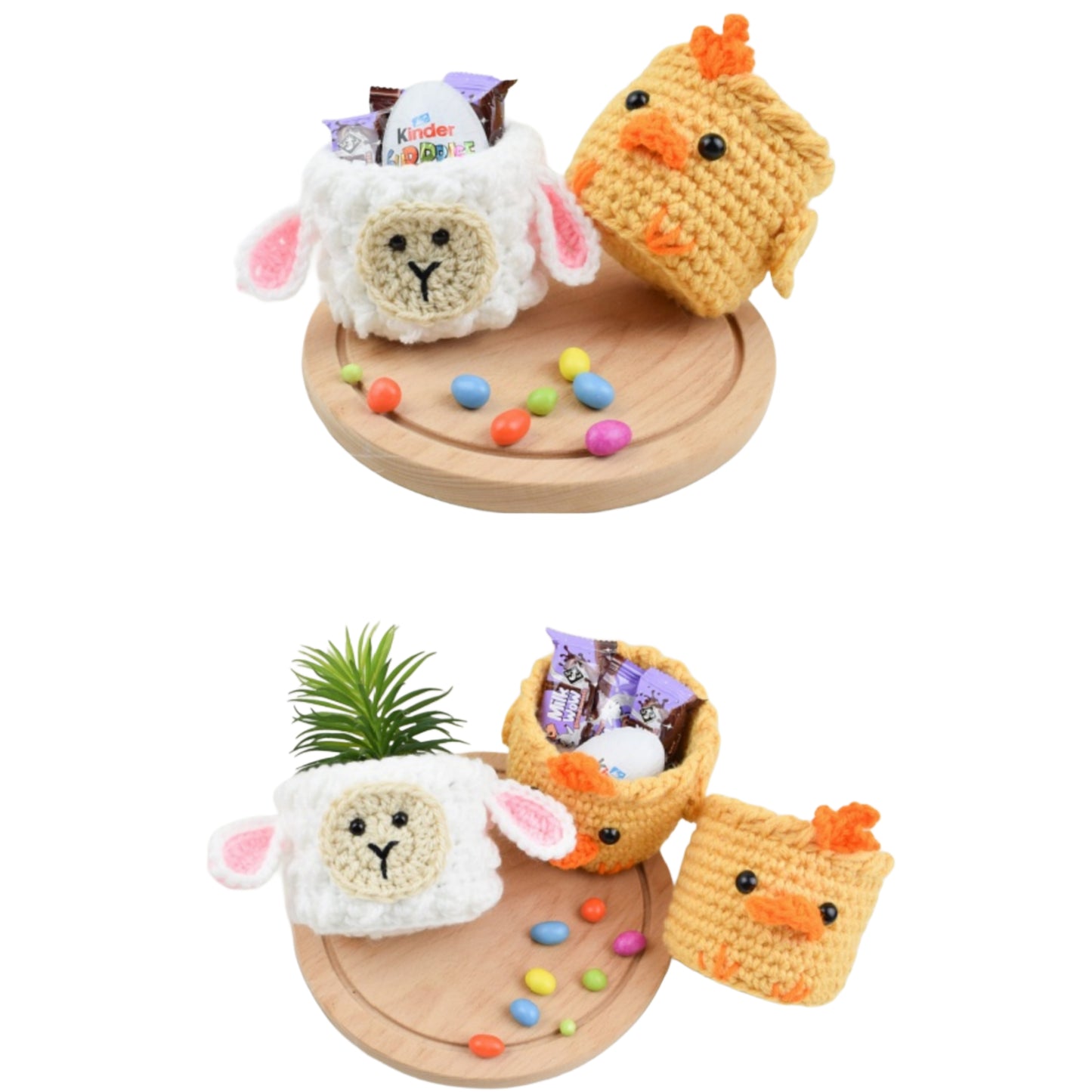 Handmade Crochet Easter Baskets – Bunny, Chick, Lamb & Classic | Perfect for Easter Gifts & Decor
