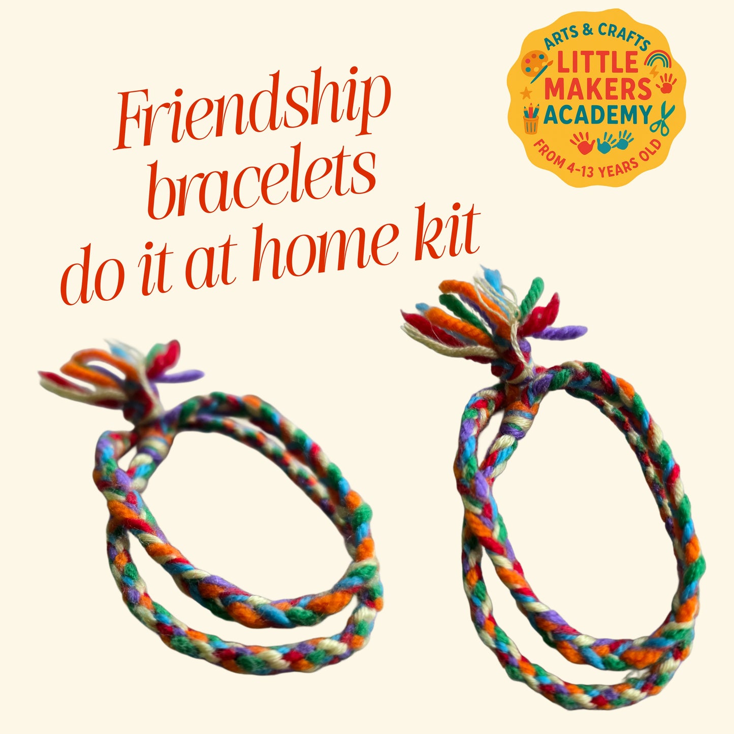 Friendship Bracelet Craft Pack – At-Home DIY Kit for Kids (Custom Colours)