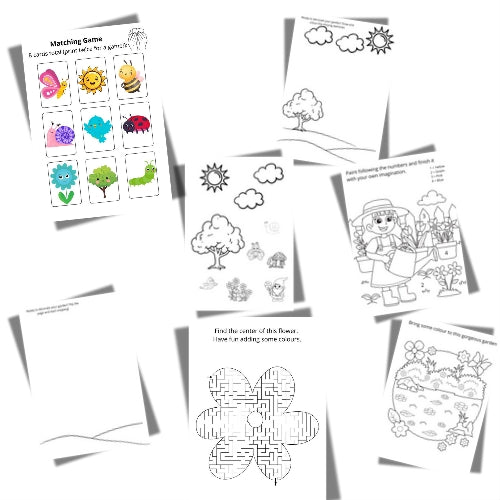 Spring Printable Activity Book for Kids Aged 4–7