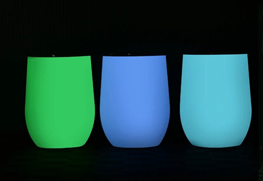 Verre à vin et à œufs de 12 oz qui brille dans le noir