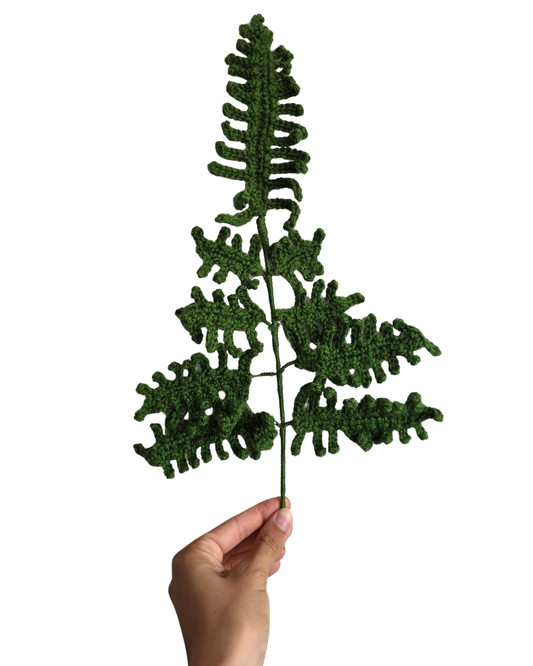 Crochet Fern Leaf Pattern | Botanical Crochet Pattern | PDF Crochet Tutorial