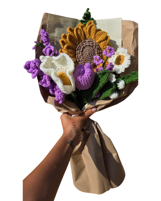 Crochet Flower Pattern Bundle | 8 Realistic Botanical Crochet Flowers | Instant PDF Download | Sunflower, Tulip, Calla Lily, Daisy & More