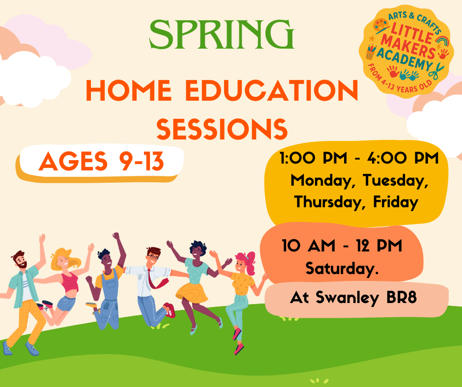 Ages 9-13 Home Education Afternoon Arts & Crafts Workshops | SPRING Term