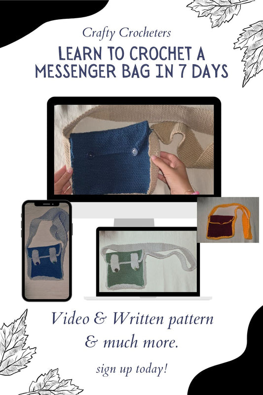 ✨ Learn Crochet in 7 Days — Make Your First Messenger Bag! ✨