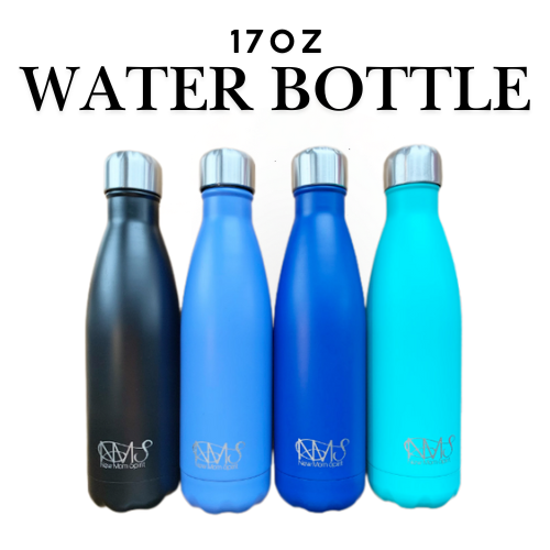 Bouteille d'eau isolée sous vide en acier inoxydable à double paroi de 17 oz | Motifs personnalisés | Finition en bois peint mat unisexe avec logo de la marque