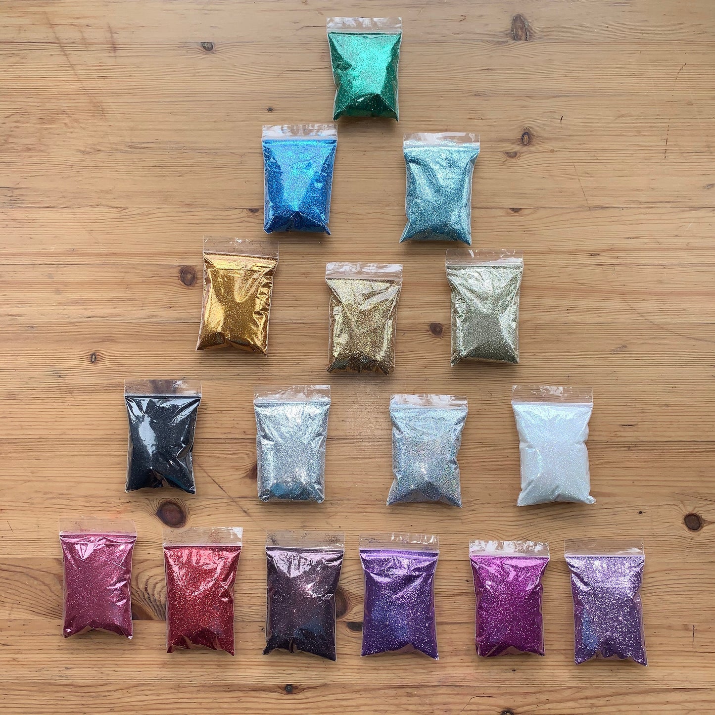 Glitter, in Bag and Shakes.