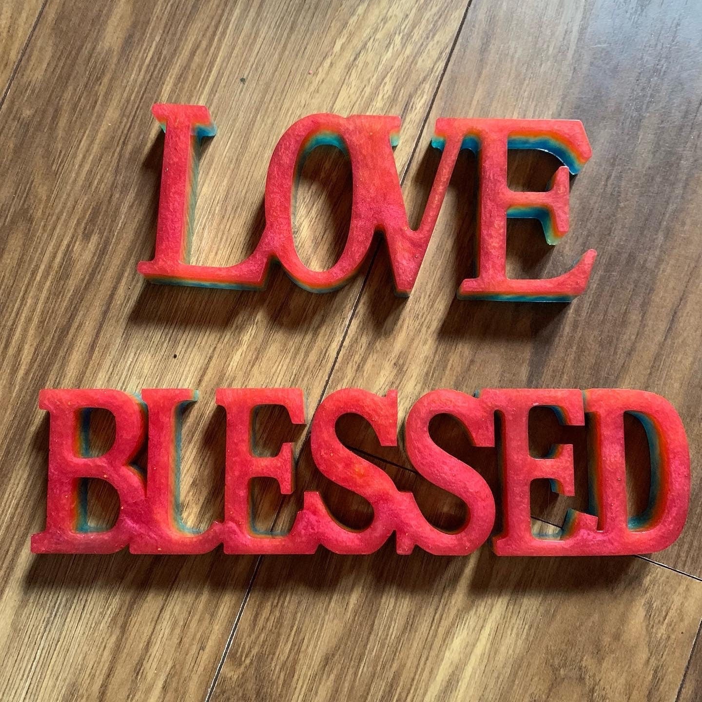 Custom 3D Epoxy Resin Decorative Words | Personalized Home Decor & Gifts