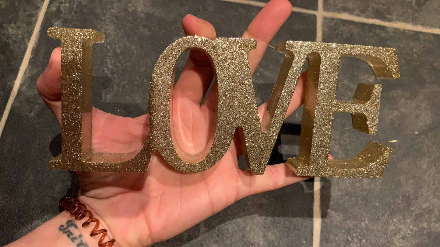 Custom 3D Epoxy Resin Decorative Words | Personalized Home Decor & Gifts