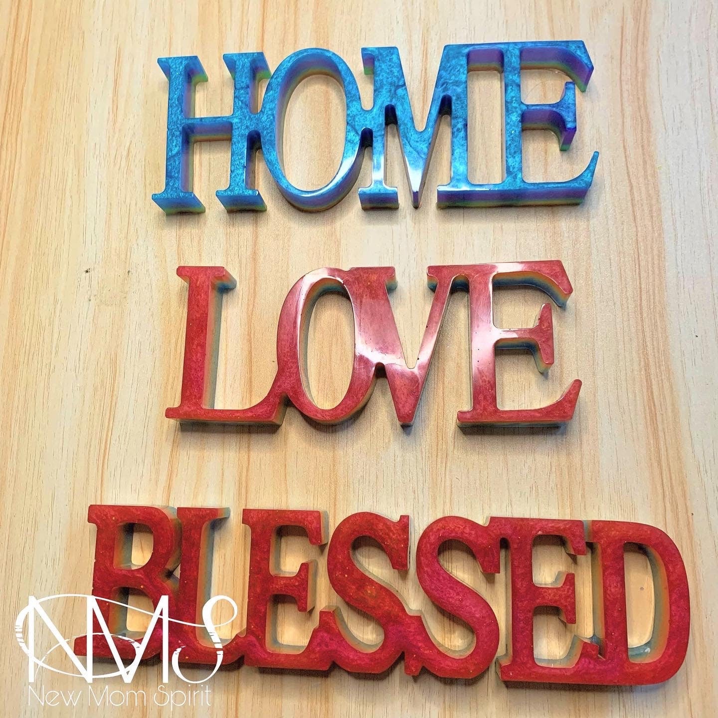 Custom 3D Epoxy Resin Decorative Words | Personalized Home Decor & Gifts