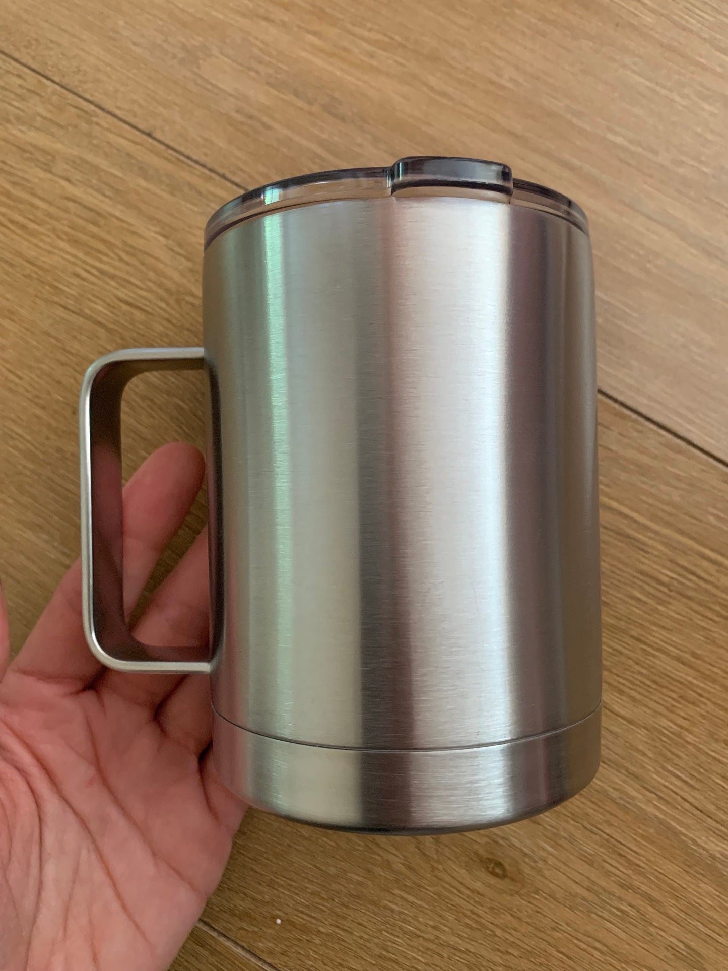 Double-Walled 12oz Travel Tumbler Cup | Insulated Coffee Mug | Stainless Steel White Sublimation | BPA-Free Lid