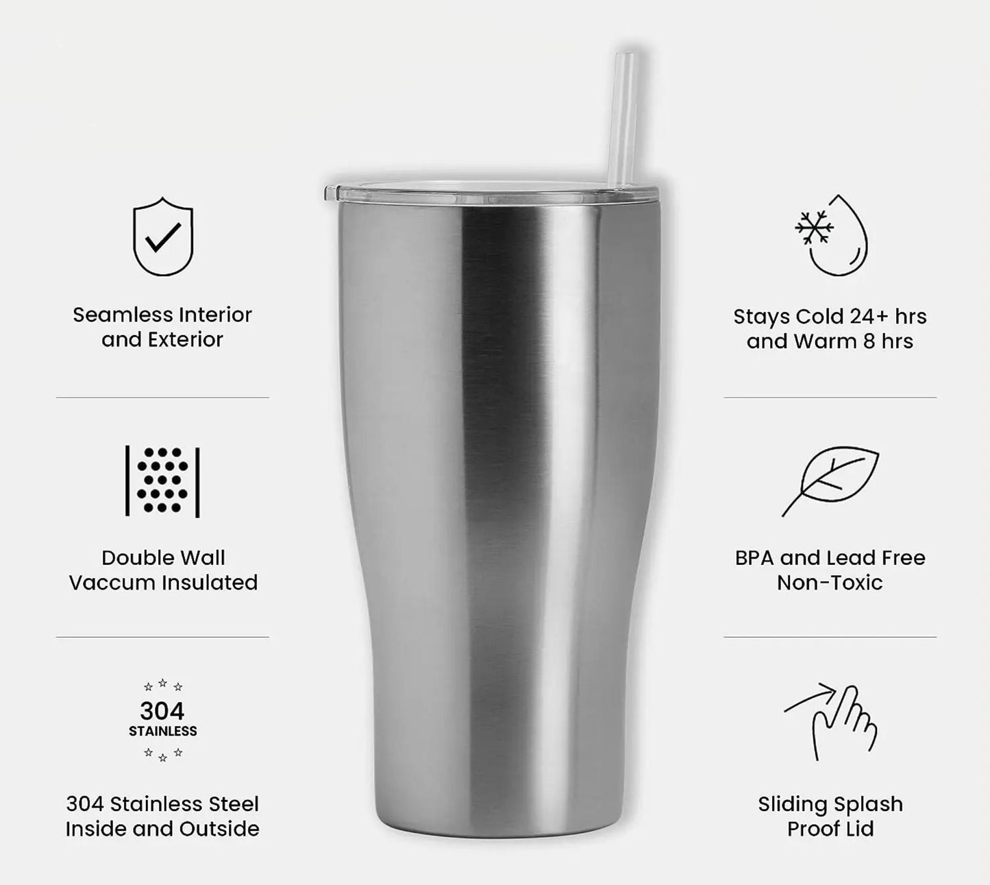20oz Stainless Steel Modern Curve Tumbler