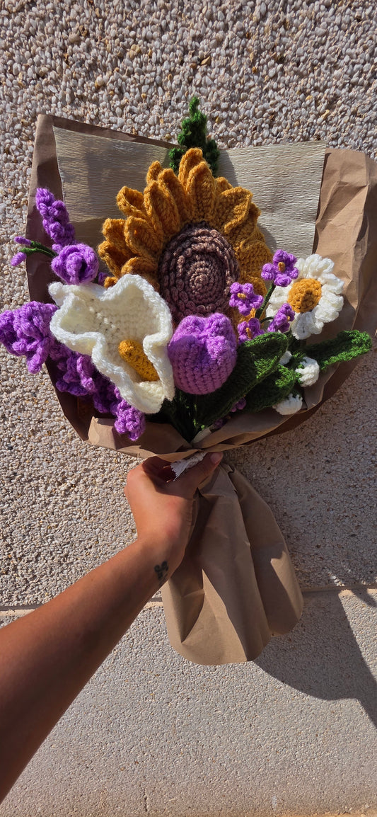 🌸 Crochet Flower Bouquet – Handmade Forever Blooms