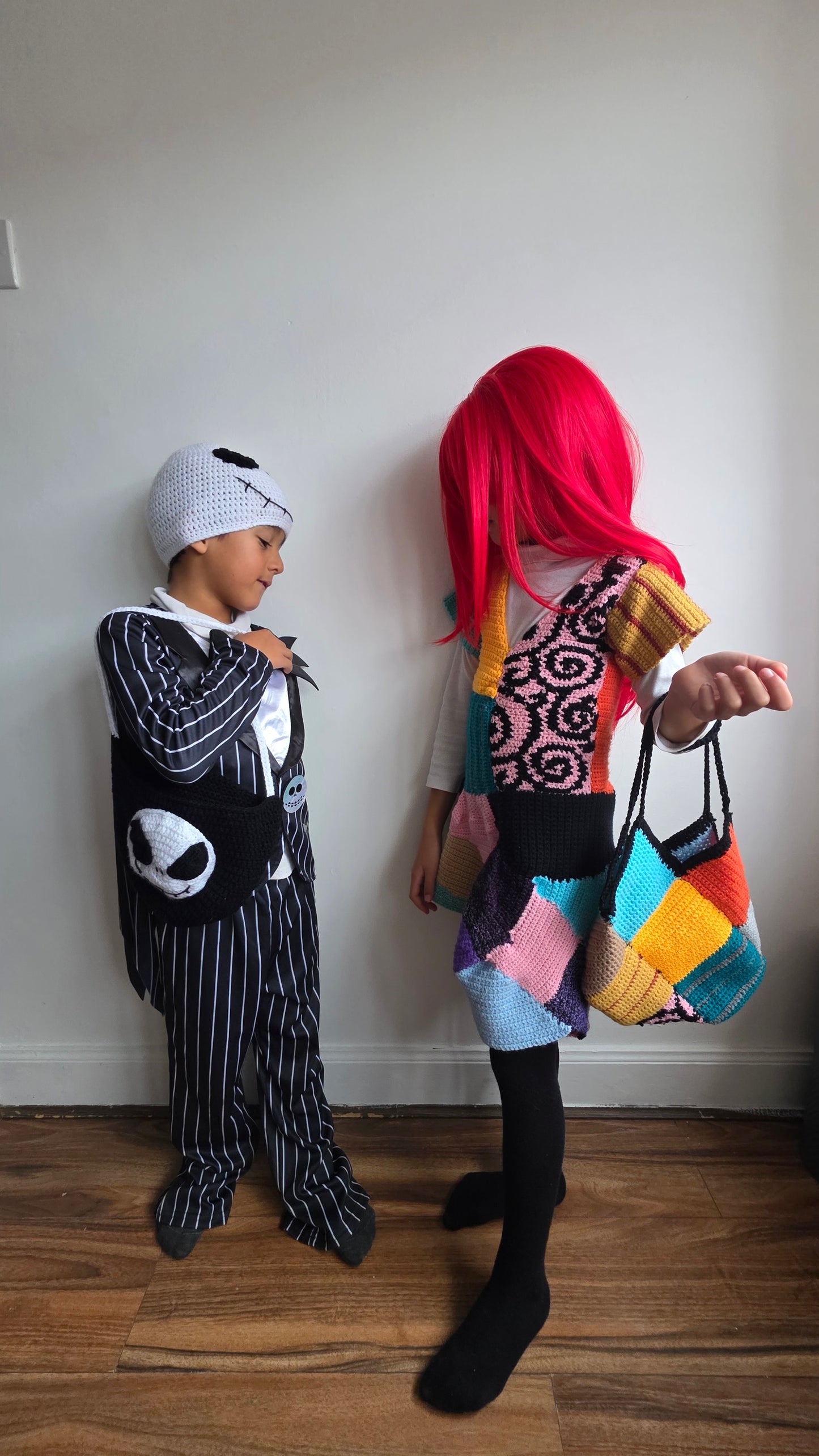 Handmade Crochet Halloween Beanies & Trick-or-Treat Bags – Jack, Pumpkin, Ghost, Spider Web 🎃🕷️