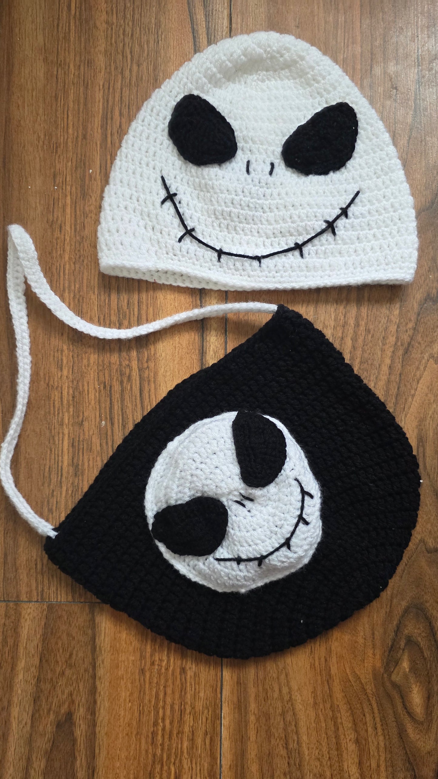 Handmade Crochet Halloween Beanies & Trick-or-Treat Bags – Jack, Pumpkin, Ghost, Spider Web 🎃🕷️