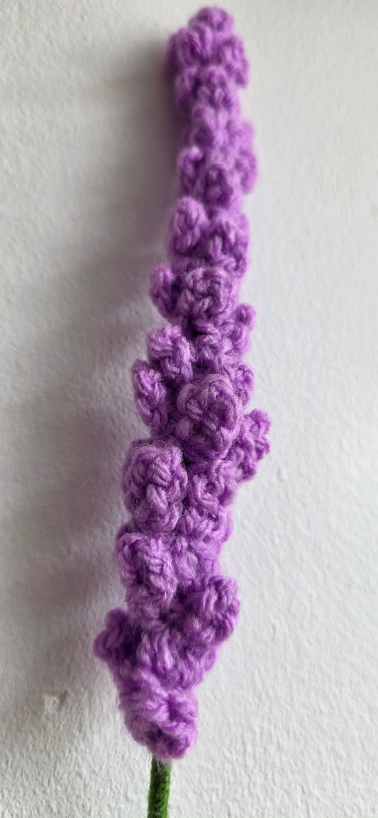 Handmade Crochet Lavender Stalk – Forever Flower