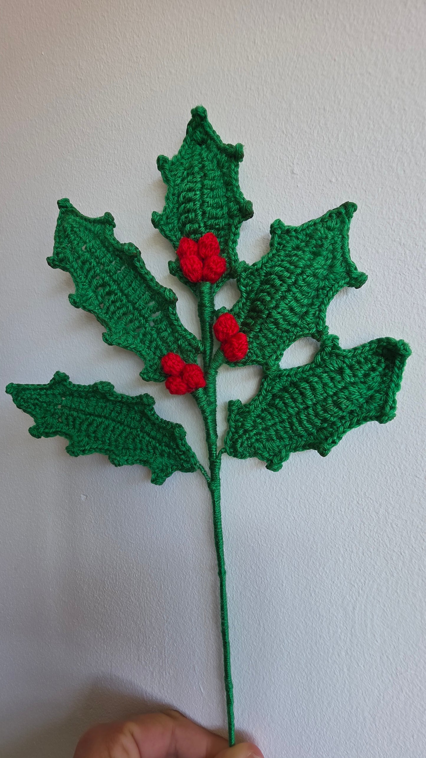 Holly Spring Crochet Pattern | Festive Leaf & Berry | Instant PDF Download