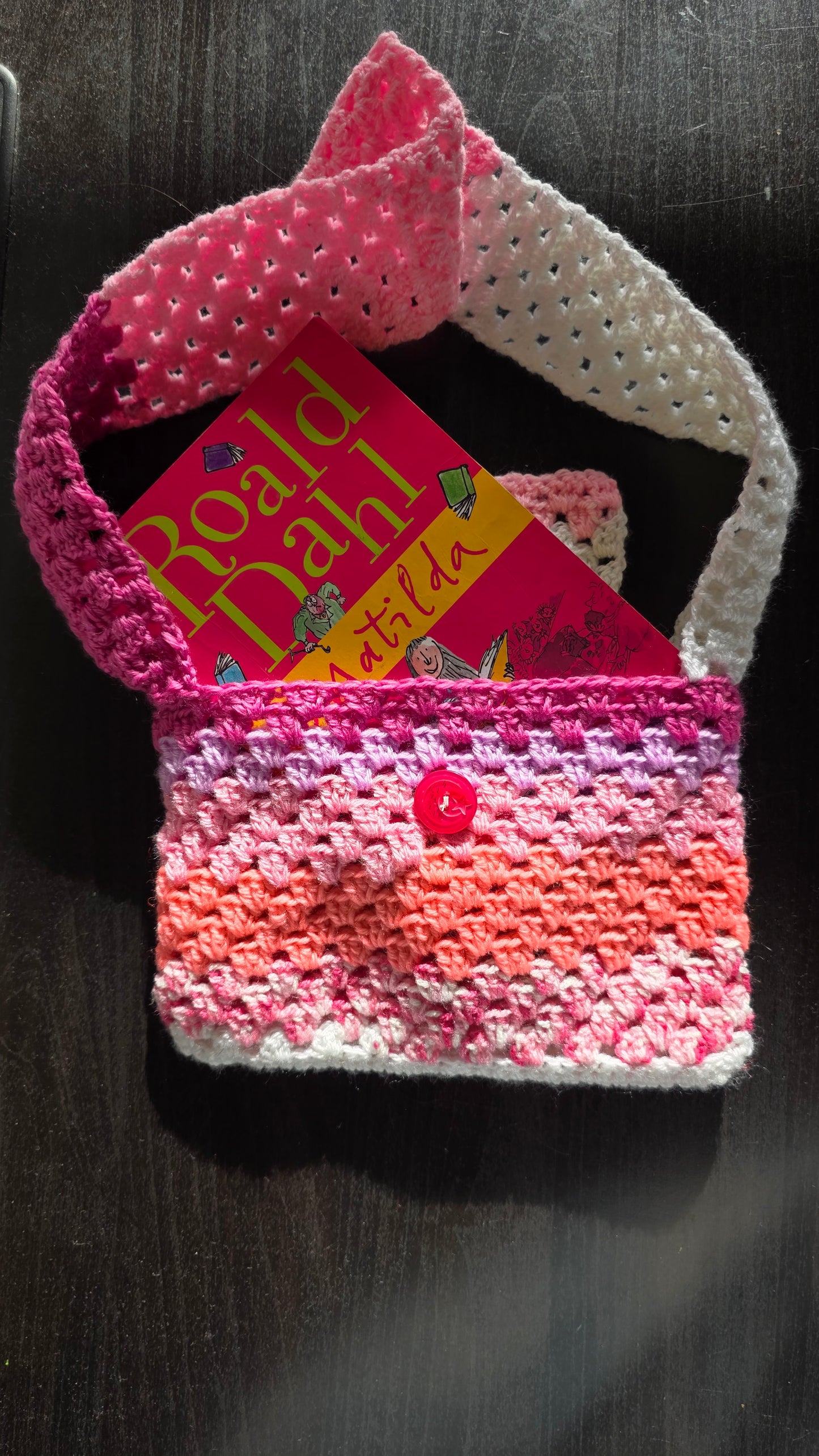 Colour Block Granny Book Pouch
