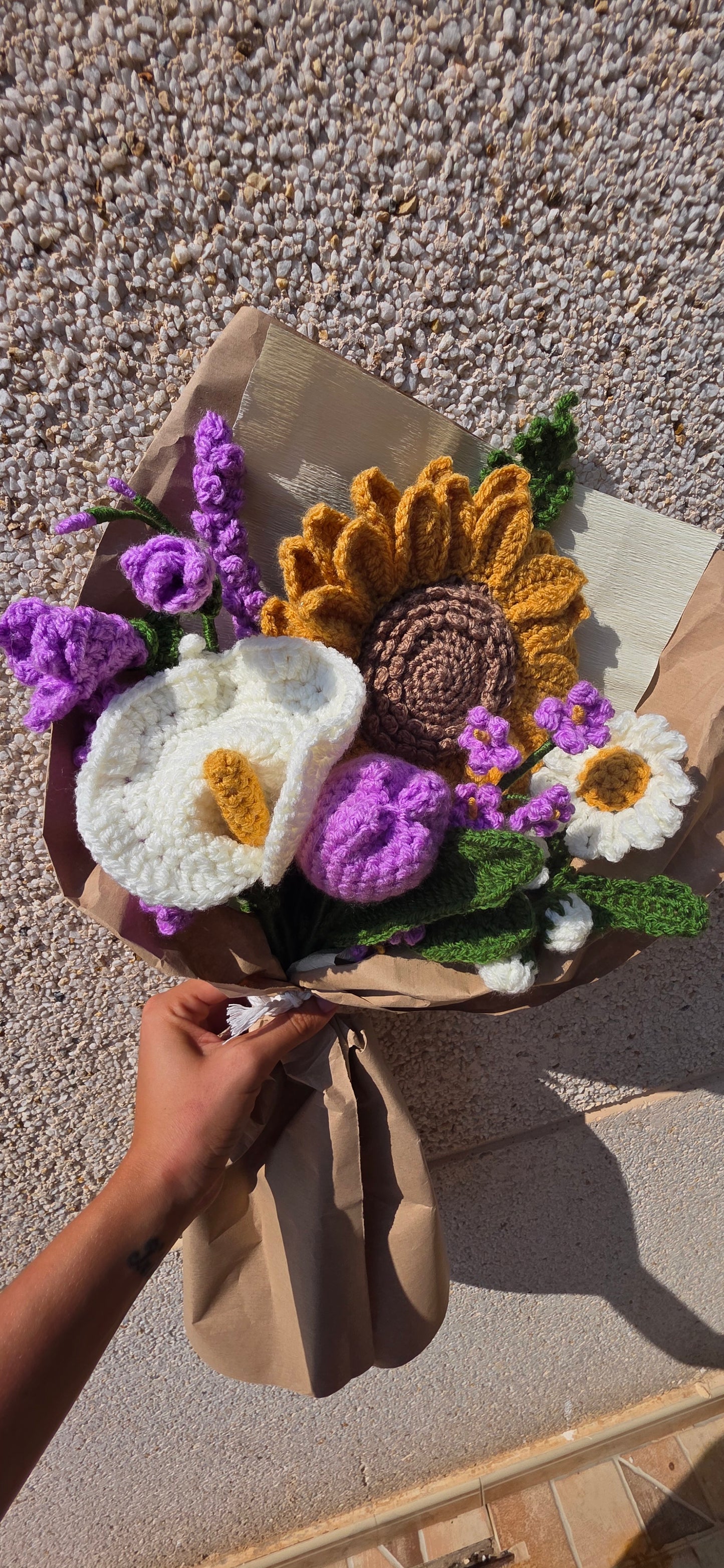 🌸 Crochet Flower Bouquet – Handmade Forever Blooms